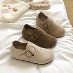 Damen bequeme Hausschuhe mit modischen Schnallen und hochwertigem Obermaterial R&B