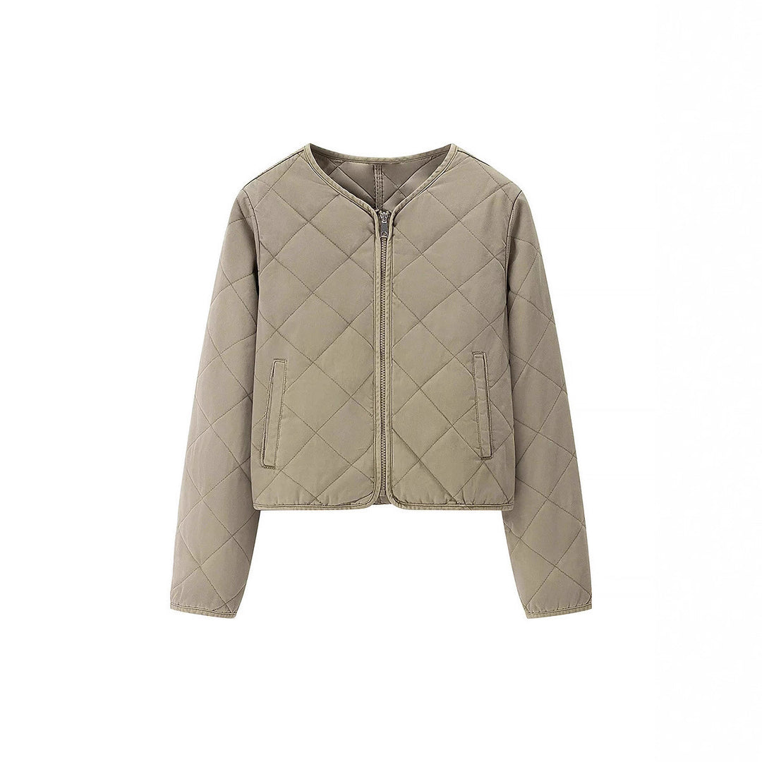Damen gesteppte Übergangsjacke mit praktischen Taschen und elegantem Stehkragen R&B