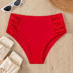 Damen Hochtailliertes Bikinihöschen mit modischen Rüschendetails R&B