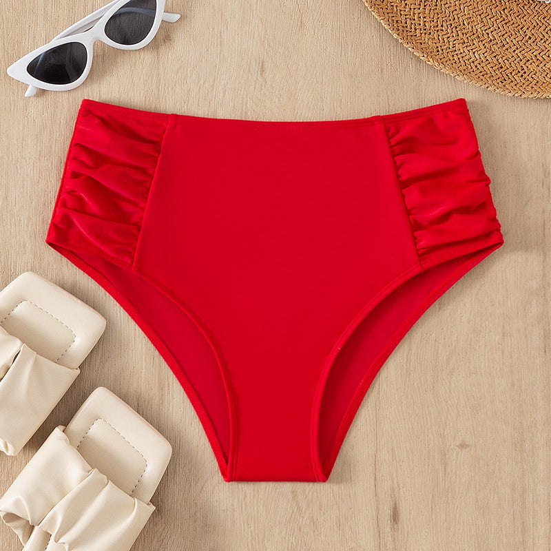 Damen Hochtailliertes Bikinihöschen mit modischen Rüschendetails R&B