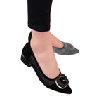Damen elegante und stilvolle Pumps mit dekorativem Schuhverschluss