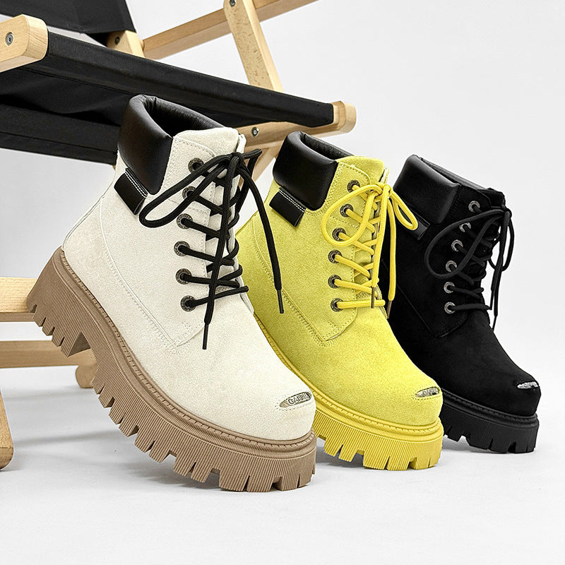 Damen modische Stiefeletten mit trendiger Profilsohle
