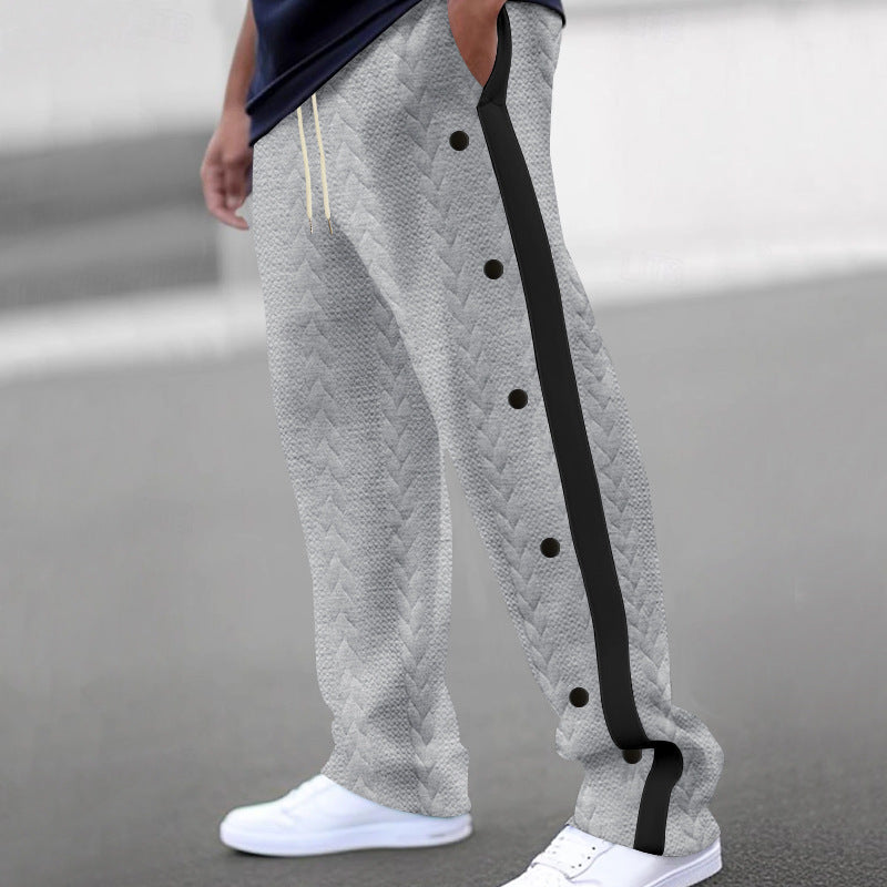 Herren Sportliche Freizeithose mit innovativem Knopfdesign und elastischem Bund R&B