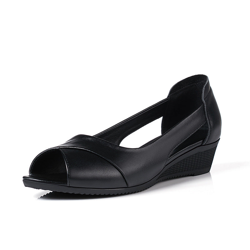 Damen Wedgesandaletten mit elegantem Cut-Out-Design und komfortabler Sohle R&B