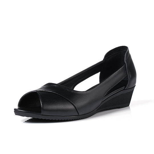 Damen Wedgesandaletten mit elegantem Cut-Out-Design und komfortabler Sohle R&B