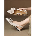 Damen Slingback Ballerinas mit floralem Dekor R&B