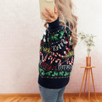 Damen Weihnachts-Pullover mit nordischem Design und festlichen Motiven R&B