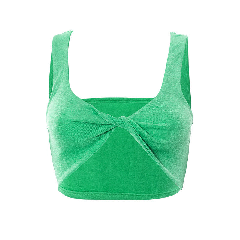 Damen Crop-Top mit trendy Wickeldesign und innovativer Schnittführung R&B