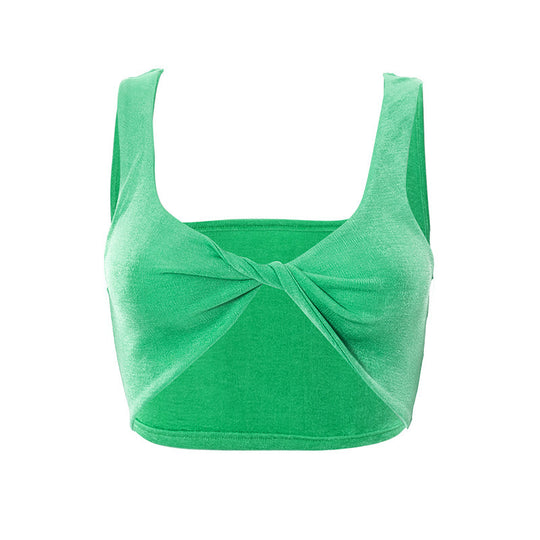 Damen Crop-Top mit trendy Wickeldesign und innovativer Schnittführung R&B