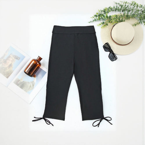 Damen Sweatpants mit dekorativen Bindebändern R&B