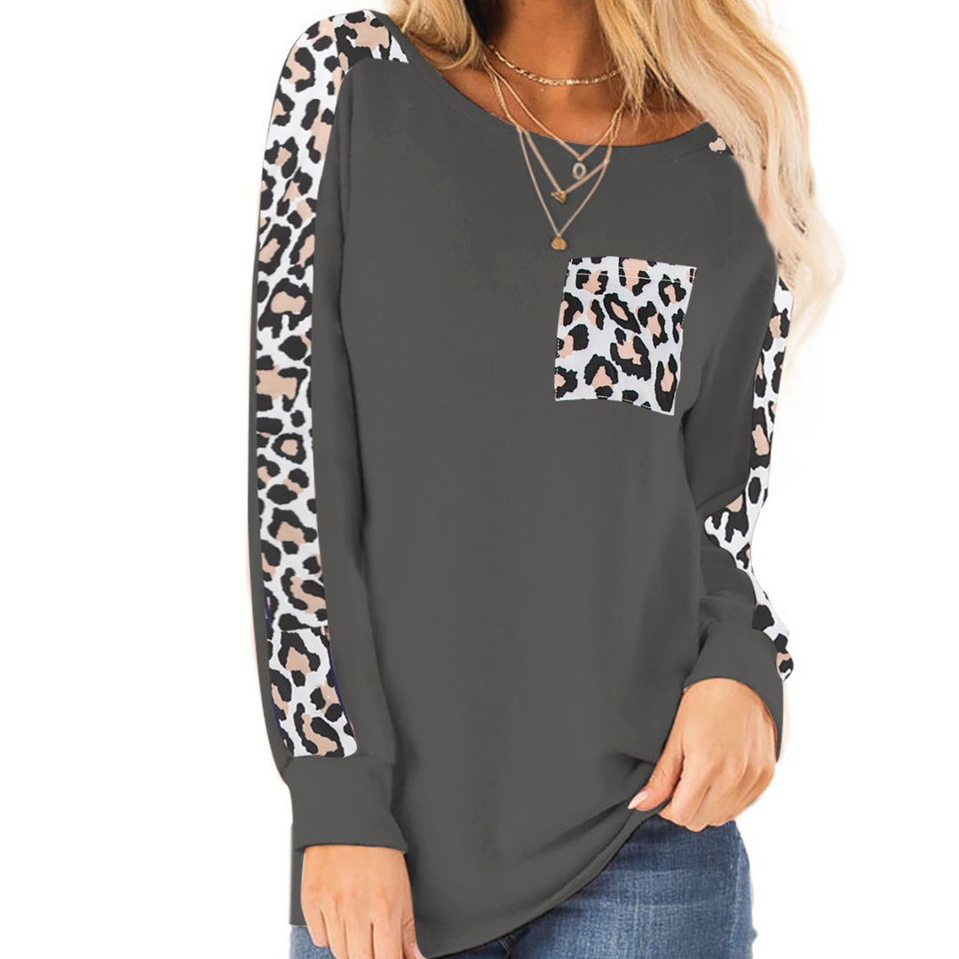 Damen Sweatshirt mit Leopardenmuster und lockerer Passform R&B
