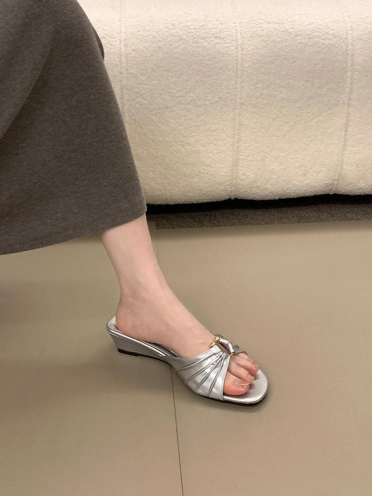 Damen Elegante Mules mit modischem Knoten-Design R&B