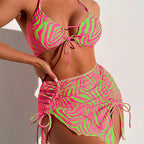 Damen Bikiniset mit raffinierter Schnür- und Rüschendetails