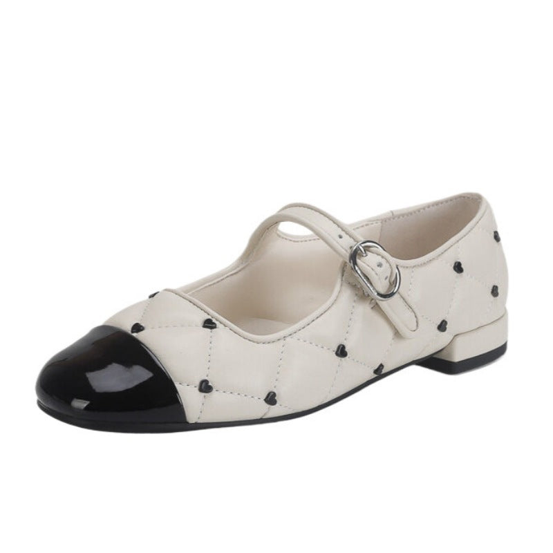 Damen Ballerinas mit elegantem Riemen und luxuriösem Steppdesign R&B