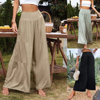Damen Weit geschnittene Sommerhose mit elastischem Bund und fließendem Schnitt R&B