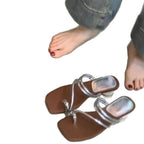 Damen elegante Sandalen mit spiralförmigem Riemendesign und Komfortfußbett R&B