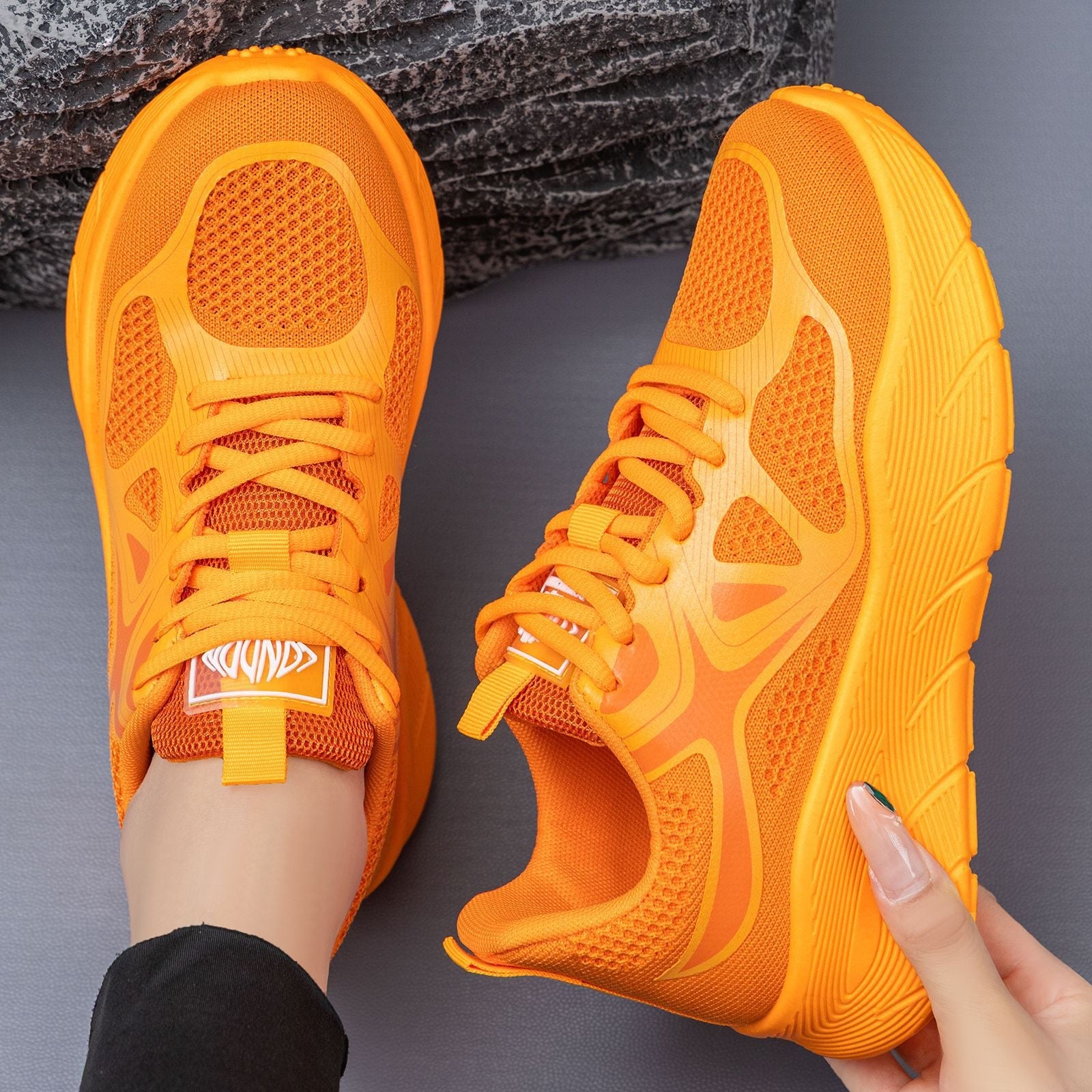 Damen Sportliche Leichtgewicht Laufschuhe mit atmungsaktivem Mesh R&B
