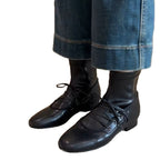 Damen zeitlose Ankle Boots mit hohem Schaft und eleganter Schnürung R&B