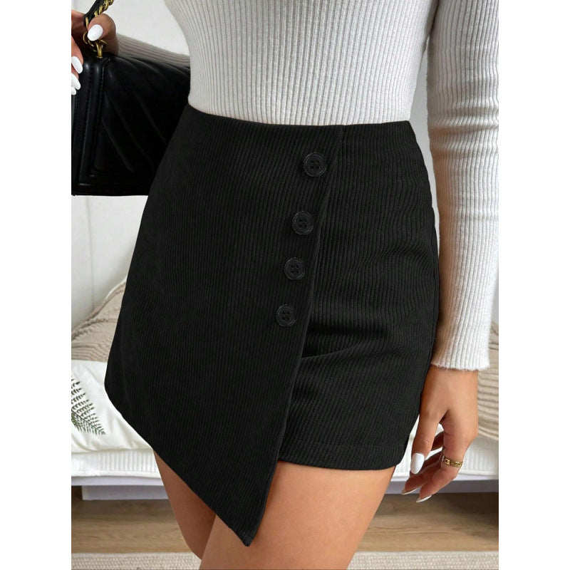 Damen Minirock mit Knopfdetails R&B