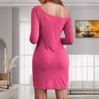 Damen locker sitzendes Sommerkleid mit asymmetrischem Schnitt R&B