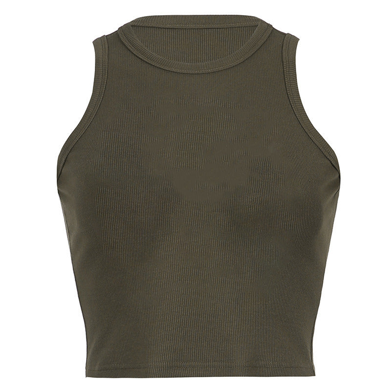 Damen Einfaches und bequemes Tanktop aus hochwertiger Baumwolle R&B