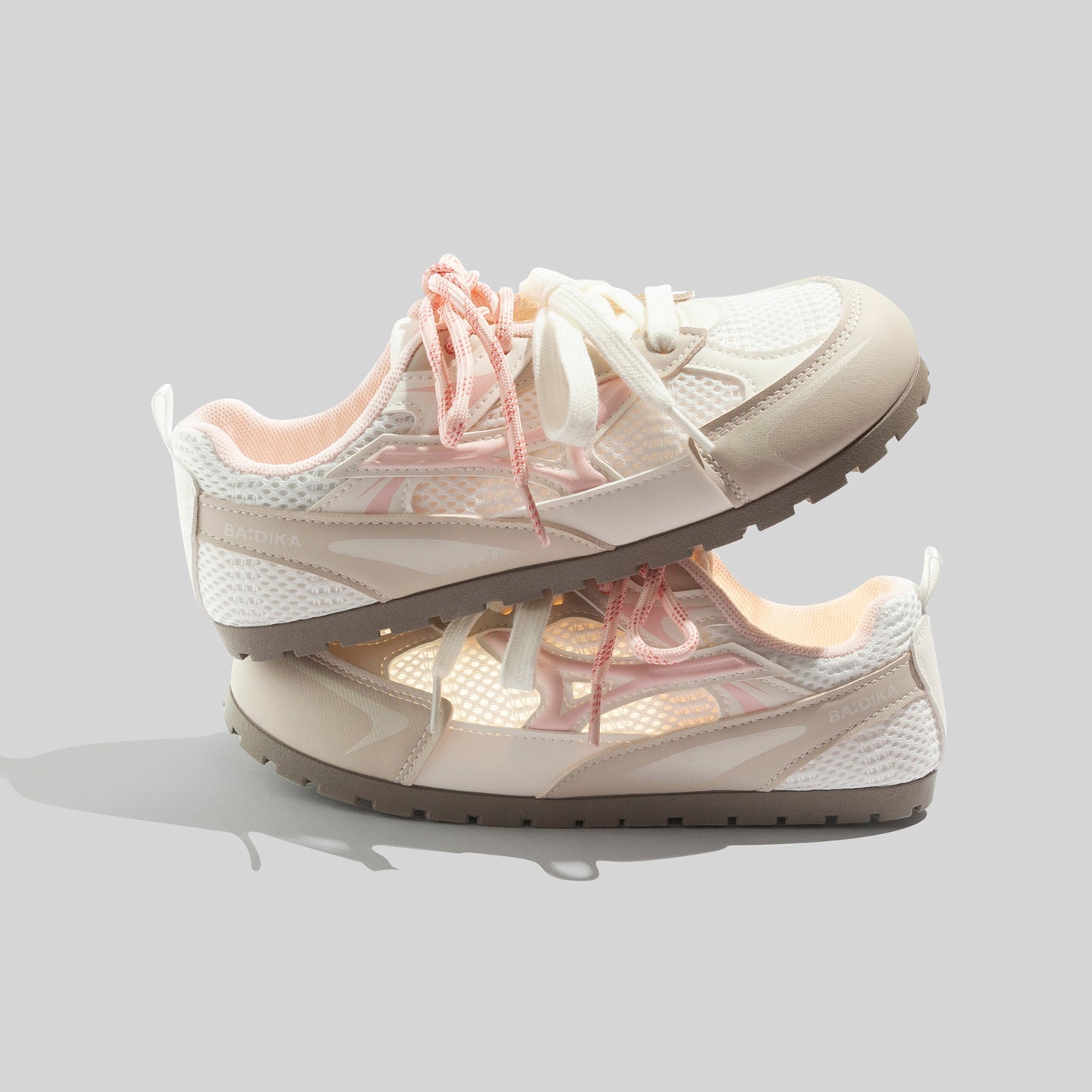 Damen Atmungsaktive Multifunktionssneakers mit elastischen Schnürsenkeln und rutschfester Sohle
