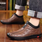 Damen Komfortable und stilvolle Slip-On Lederschuhe R&B
