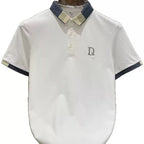 Herren Poloshirt mit Kontrastkragen und feiner Struktur