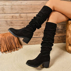 Damen Stiefel mit lässigem Raffungseffekt R&B