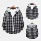 Damen Flanelljacke mit Kapuze