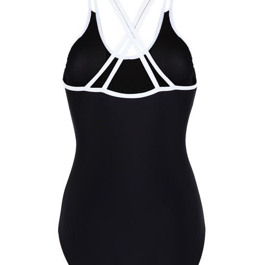 Damen Einteiliger Badeanzug mit trendigem Kreuzträger-Design R&B