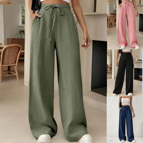 Damen Weite Freizeithose mit Kordelzug R&B