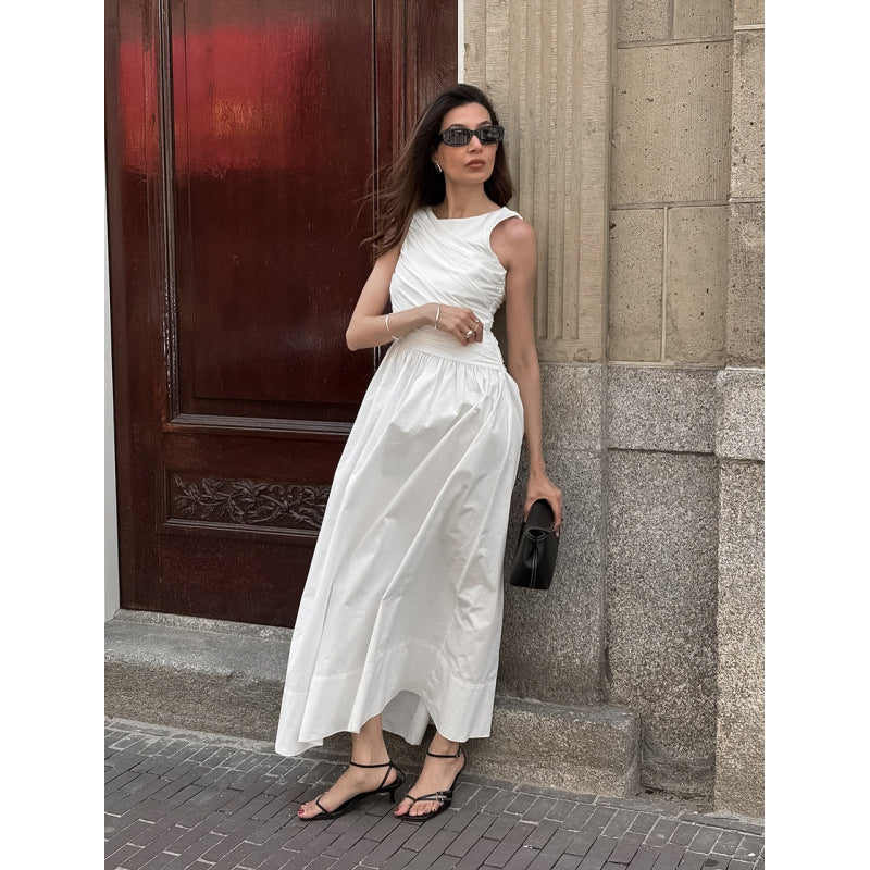 Damen Elegantes Maxikleid mit lässiger Passform und raffinierten Drapierungen R&B
