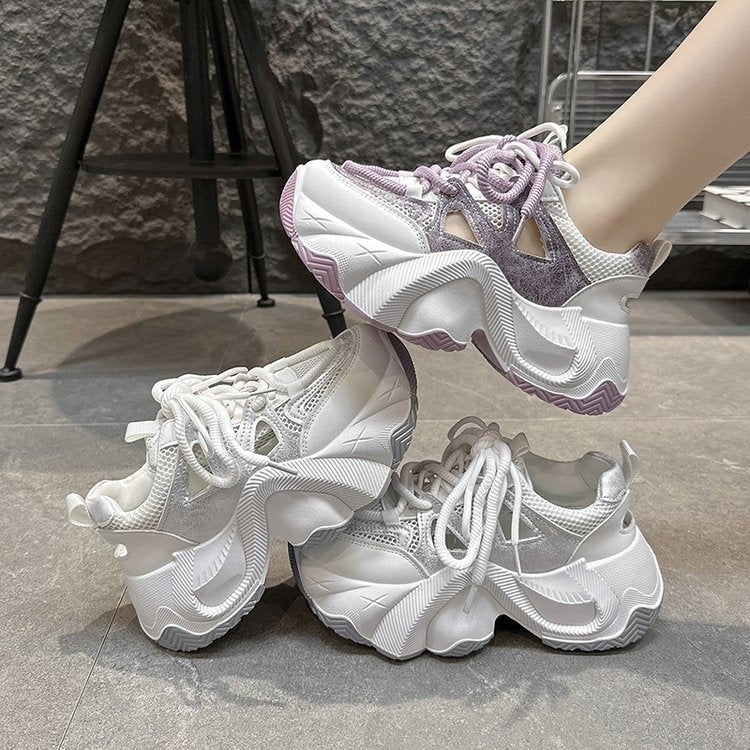Damen Chunky Sport-Sneaker mit atmungsaktiver Mesh-Oberfläche und innovativen Dämpfungselementen R&B