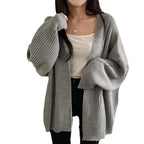 Damen Übergröße Strickjacke mit weit geschnittenen Ärmeln und strukturierter Textur R&B