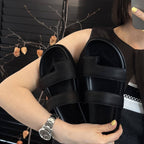 Damen Komfortable und stilvolle Zehensandalen mit breiten Riemen R&B