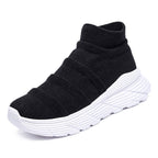 Damen Strick-High-Top Sneakers mit stützender Sohle
