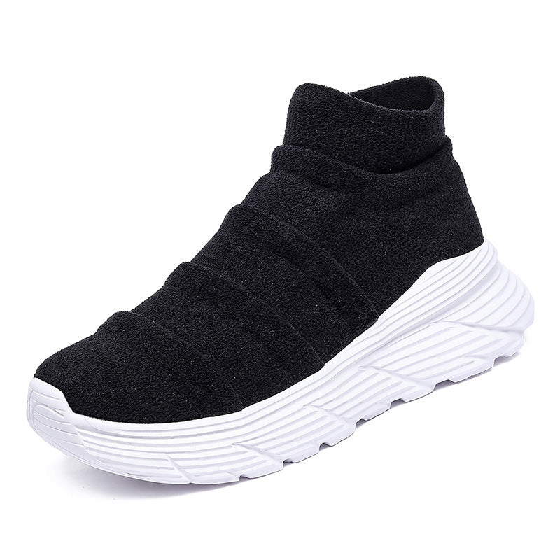 Damen Strick-High-Top Sneakers mit stützender Sohle