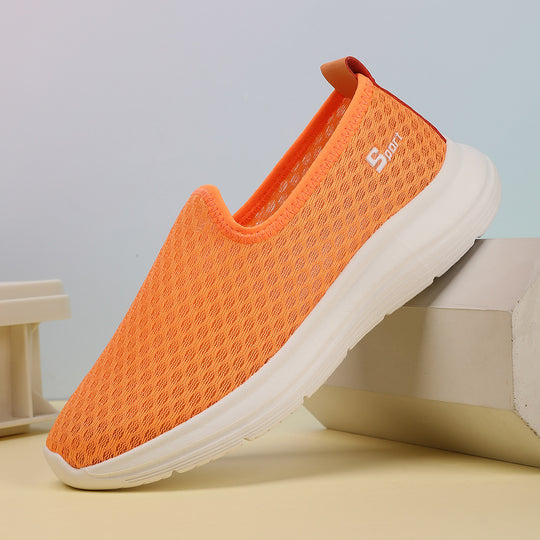 Damen nan ultraleichter Strick-Schlupfschuh mit nahtlosem Obermaterial, gepolsterter Komfortsohle und flexibler Laufsohle R&B