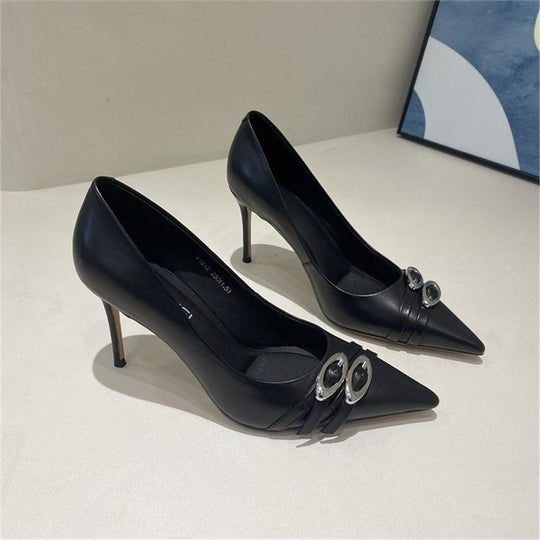 Damen elegante High Heel Pumps mit Schmuckakzent R&B