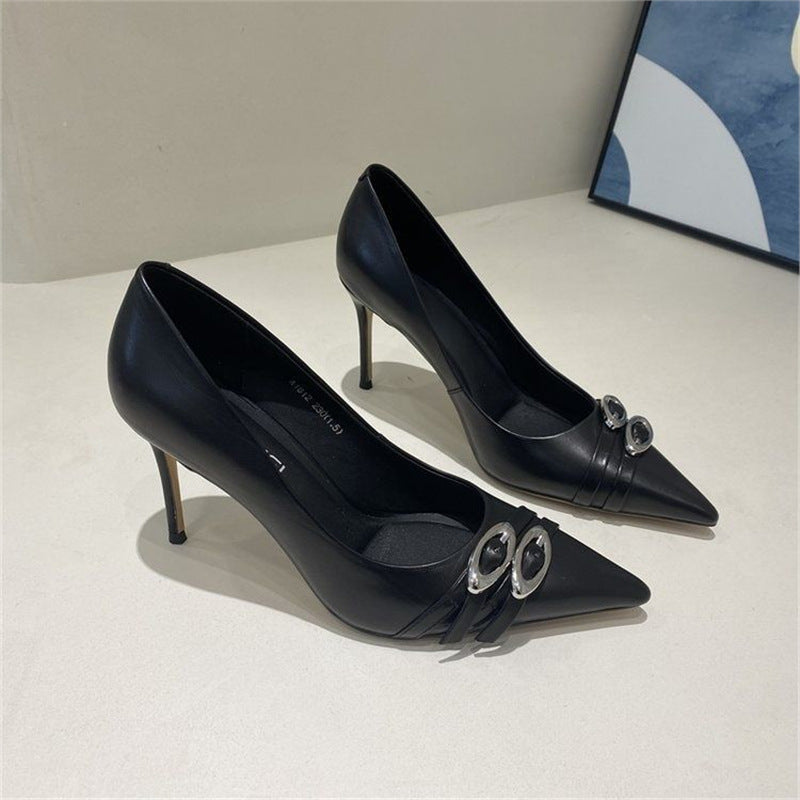 Damen elegante High Heel Pumps mit Schmuckakzent R&B