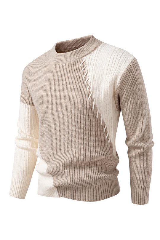 Herren modischer Strickpullover mit einzigartigem Zopfmuster und modernem Design R&B