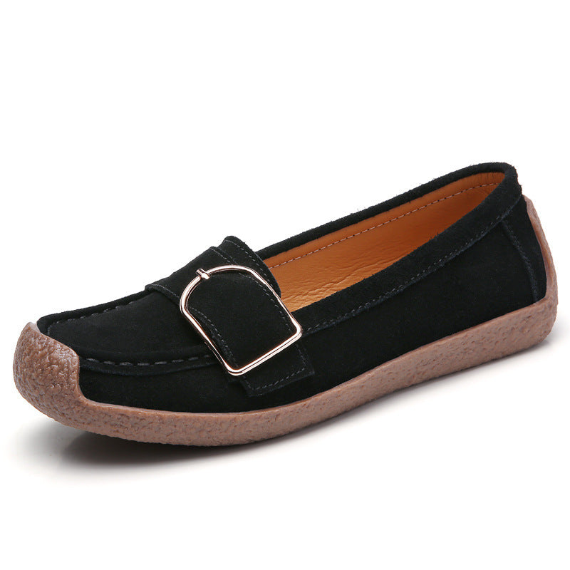 Damen Bequeme Mokassins mit eleganter Schnalle