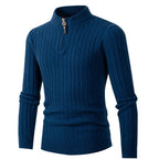 Herren eleganter Rollkragenpullover mit strukturiertem Zopfmuster R&B