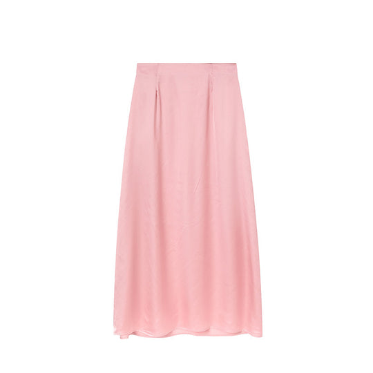 Damen Bodenlanger Satin Maxi-Rock R&B