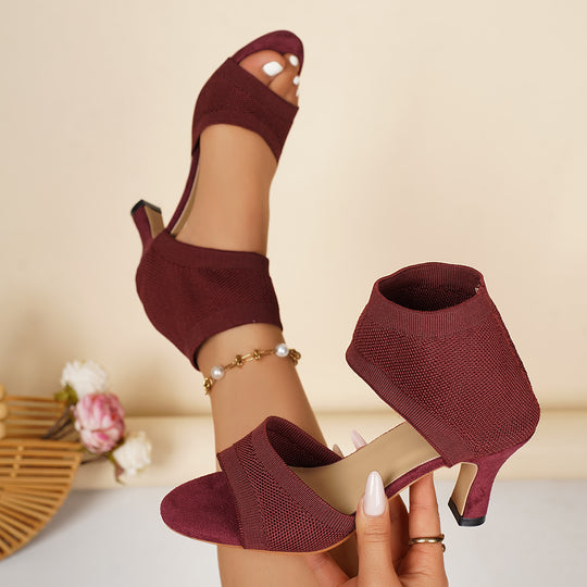 Damen Slingback-Sandaletten mit elastischem Netzdesign R&B