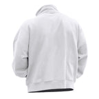 Herren nan wattierter Halbzip Sweatpullover mit Stehkragen und Brusttasche R&B