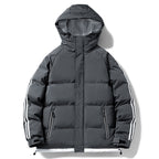 Herren nan gesteppte Kapuzen-Winterjacke mit Thermofutter, seitlichen Kontraststreifen und winddichter Außenhülle R&B