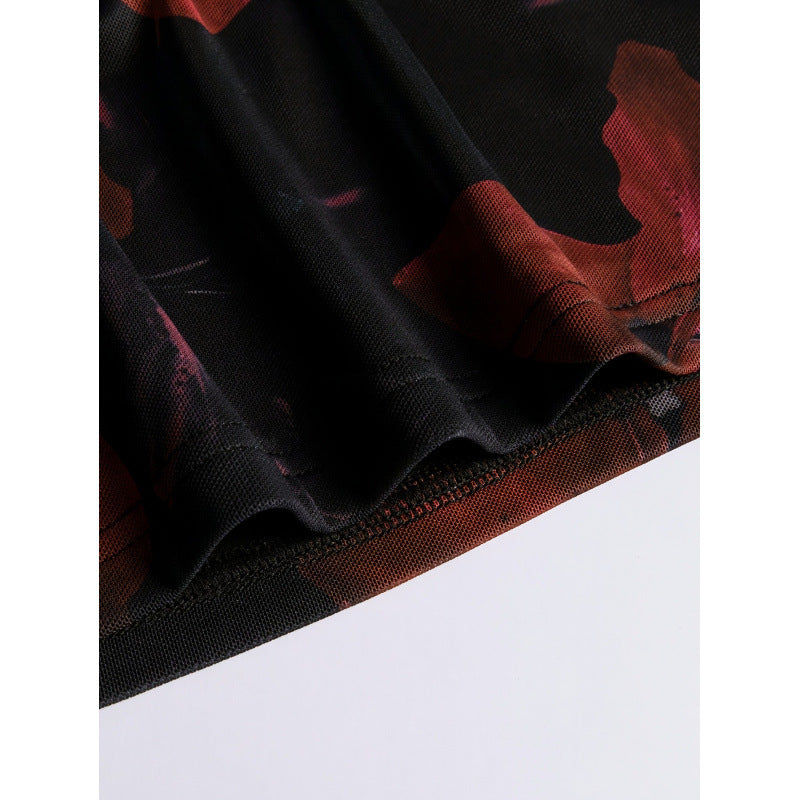Damen Minikleid mit floralen Akzenten und verführerischem Schnitt R&B