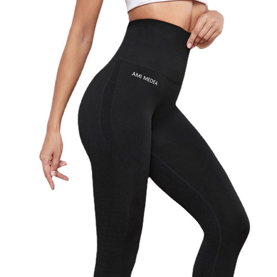 Damen Kompressions-Leggings mit hohem Bund und innovativer Struktur R&B